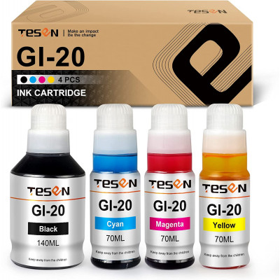 TESEN GI20 GI-20 Compatible Refill Ink Bottle Replacement 4 Color